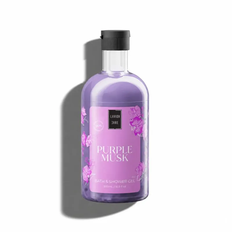 Душ гел Lavish Care Purple Musk с аромат на бял мускус и цветя, 500 мл